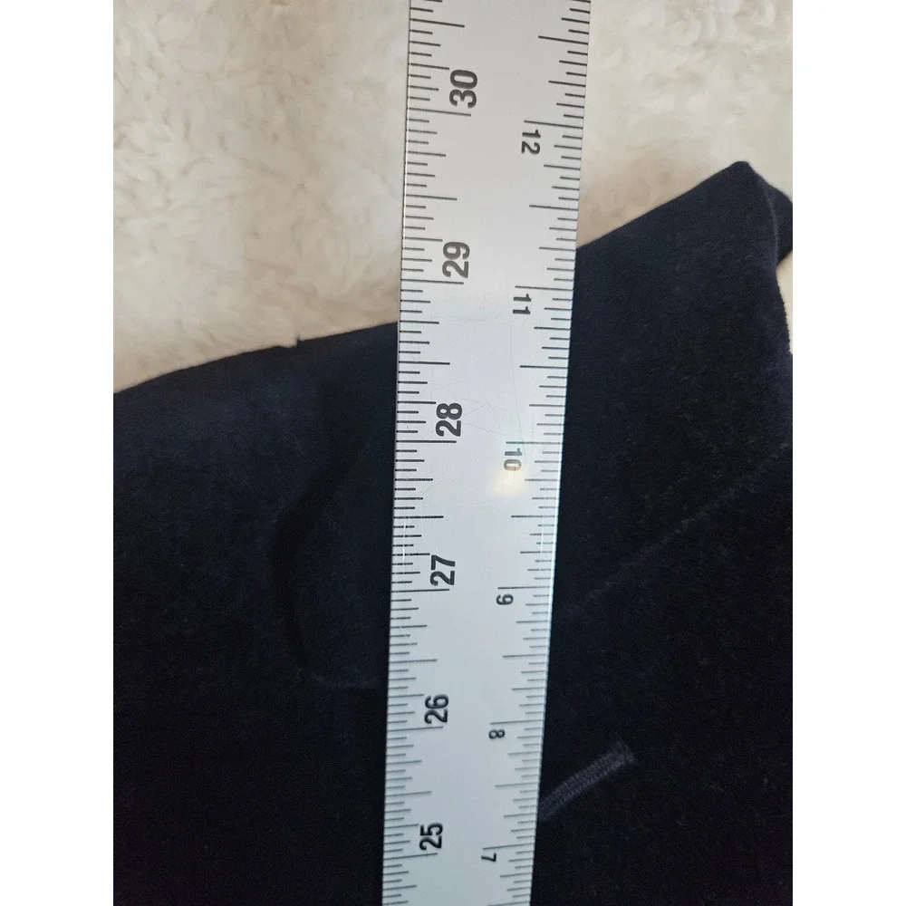 Vtg Lauren Ralph Lauren Sz4 Blue Velvet Blazer Gold Button Old Money Flawed #512 - Picture 5 of 12